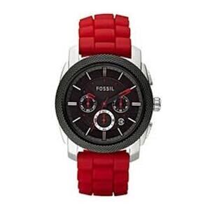 Fossil Silicone Quartz Triple Dial Watch